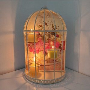 Beautiful Votive Candle Holders in a Birdcage! NWT